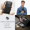 Caseme retro läder blixtlås kort väska pocket purväska plånbok fodral för iPhone 14 pro max 12 13 xs max xr x 8 7 plus stativ flip kort hållare telefonöverdrag