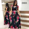 パーティードレス女性半袖ホローOneck Long Dress Summer Elegant Floral Printed High Waist Elastic Boho Robe Maxi Vestidos 230428