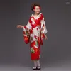 Etnik Giyim Geleneksel Japon Kimono Elbise Kadınlar İçin Antik Geisha Cosplay Kostüm Cadılar Bayramı Dans Performansı Poshooting Seksi