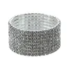 Bracelet de mariage mariée extensible 8 rangs strass Bracelet 28 mm