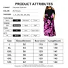 Robes grande taille femmes Boho Floral demi-manches lâche Maxi robe Curvy femmes été décontracté longues vacances vacances avec poche 5XL