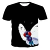 Мужская футболка Top Butterfly Top Boys девочки девочки детская модная тенденция уличная одежда 3D Printing 2023