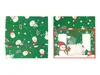 Gift Wrap 4pcs Christmas Cookie Box Santa Snowman Gingerbread Paper Candy Cupcake Packaging Party Favor Kids