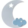 Lâmpadas de parede Cartoon Moon Boat Cloud Quarto infantil garotos meninas luzes de argamassa de aranha de jardim de infância de jardim de infância deco iluminação