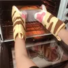 New Non-slip Kitchen Gloves Cartoon Cat Paws Oven Mitts Long Cotton Baking Insulation Gloves Microwave Heat Resistant