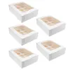 Embrulho de presente 5 PCs Cupcake Boxes Janela Bulk Copo Bolo Bolo Muffin Togo