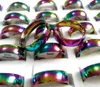 Wedding Rings Wholesale Bulk Lots 50/100PCS Colorful Men Women 6mm Charm Stainless Steel Band Party Rasale Jewelry Gift Favor