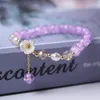 Strand Y2k Coréen Mode Bracelet Pour Femmes Bijoux Fleur Coloré Sen Département Étudiant Cristal Version Simple Niche Cadeau