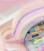 Cute Rainbow Pencil Case Large Capacity Box Pencilcase Storage Bag Girl Bags School Pouch Stationery