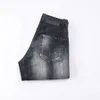 DSQ2 Cool Guy krótkie męskie dżinsy czarne męskie hip-hopowe rockowe Moto męskie wzornictwo porwane jeansy w trudnej sytuacji DSQ letnie czarne dżinsy krótkie 384