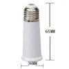Lamphållare baser till E27 65mm Förläng ut Socket Base Holder Converter Lamplampan Konvertering Adapterlamp