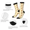 Chaussettes Homme Bee Cappy! Et Capybara Pun Be Happy Men 5% Spandex Funny Middle Tube Crew Autumn