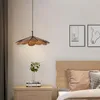 Lampade a sospensione Lampadario a fiori in legno LED Ristorante Camera da letto Comodino Homestay Bar Sala da tè Cafe Luci da pranzo in noce