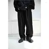 Pantalons pour hommes à lacets pour hommes Mode ample Coton Jambe large Jupe décontractée polyvalente Personnalité