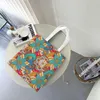 Shopping Bags Colorful Flower Shoulder Bag Women Eco Fashion Gorgeous Large Capacity Handbag Casual Shopper Student