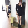 Röcke im koreanischen Stil Schwarz Paket Hüfte Frauen Rock Mädchen Unregelmäßiger Saum Bleistift Micro Mini Sexy Slim Party 2023