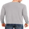 Mężczyźni to luźne fit ciężki kieszonkowy Kieszonkowy Henley T-shirt