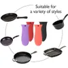 Nytt silikon Hot Hande Holder Heat Resistant Potholder Cookware Handtag Gjutjärn Skilletter Handtag Grip Cover Kitchen Gadgets