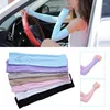 Knäunderlag Summer Ice Silk Sun UV Protection Sleeve Driving Cykling Halvfinger Solskyddshandskar