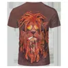 Men Tirts Summer Products Thirts Lion يطبع أنيقة التصميم ثلاثي الأبعاد للنساء