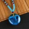 Pendant Necklaces BOEYCJR Ocean Blue Imitation Beeswax Necklace Long Handmade Jewelry Resin Ethnic Vintage For Men Or Women