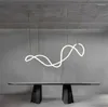 Żyrandole nowoczesna linia jadalni Lampa LED Nordic Living Lampy Kreatywne sztuka żyrandol lekki luksus pers pa0697