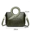 Sacs de soirée Vintage Crocodile En Cuir Épaule Sac À Bandoulière Pour Femmes 2023 De Luxe Dames Messenger Sac À Main Designer Femme Fourre-Tout Sac A Main