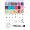 Minchas 6000pcs/caixa Polímero redondo plano espaçador de argila para joias que fabricam pulseiras Kit de artesanato diy com pendente