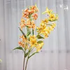 Decorative Flowers Luxury Big Lily Branch Silk Artificial Flower Home Decor Weddinng Decoration Mariage Floral Christmas Flores Artificiales