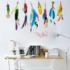 Wall Stickers Creative Feathers With Dream Catcher Art Sticker For Office Shop Home Decoration Diy Mural Decal Pvc Poster