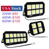 LED Flood Lights 600W Outdoor 500W Reflectors 400W 300W 200W IP66 Waterproof Exterieur COB Floodlight for Garden, Backyard Garage Playground