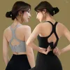 Yoga Outfit Sports Underwear Women's -proof Fitness Running Anti-lighting Beauty Back Bra Cross Strap Chest Pad