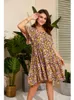 Plus Size Dresses Summer Mori Chiffon Dress Female Waist Slim Temperament Small Fresh Floral Knee-length