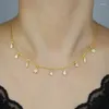 Chaînes livraison directe minuscule Cz pavé étoile barre breloque cristal Zircon collier or argent plaqué pour femmes dame bijoux de mariage