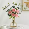 Fiori decorativi Foglie di eucalipto Bouquet di peonia Fleur Artificielle Decorazione Mariage Maison Chambre Falso artificiale