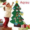 Décorations de noël bricolage feutre arbre joyeux pour la maison 2023 noël ornement cadeaux de noël père noël année fournitures