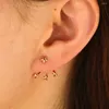 Stud -oorbellen 925 Sterling Silver Climber Earring Simple Girl Women Sieraden Hoogwaardige Minimaal Delicaat Design Drop Ship