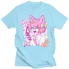 Men's T Shirts Summer Cute And Sweet Girl Pattern Harajuku T-Shirt Cotton Printed Round Neck 14-Color Short-Sleeved Fashion Daily Casual Top