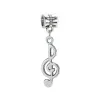 925 Sterling Silver Charms för pandora smycken pärlor legering hembok musik kaffe äppletsapat pärlor