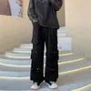 Pantalons pour hommes Godlikeu Streetwear Cargo Work Harajuku Straight Wide Leg Joggers Pantalons