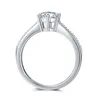 Pierścień pierścienia moissanite luksusowa biżuteria kolorowe pierścionki zaręczynowe Pierścienie weselne desiner różowy biały złoty pierścień proste ramię