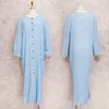 Casual Dresses 2023 Elegant Bikini Dress Sexy Button Frony Open Long Sleeve Summer Beach Women Wear Swim Suit Cover Up N1253