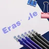 Haile 52Pcs/Set Gel Pen Erasable Refill Rod Pens 0.5mm Blue Black Washable Handle School Writing Stationery Ink