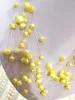 Colares de pingentes jóias femininas 15 linhas Colar Amarelo Pérola Barroco Água Doce Natural 45cm 18 ''