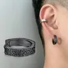 Boucles d'oreilles créoles petit acier inoxydable Style chinois femmes hommes oreille Piercing anneau anti-allergique bijoux