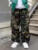Męskie spodnie mężczyźni Plue rozmiar spodni hip -hop joggery proste swobodne technologie kamuflażu streetwear strespant