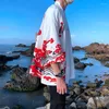 Ubrania etniczne Mężczyźni Japończycy Tradycyjny kimono cienki luźne swobodne swetra casex unisex harajuku mody streetwear samuraja stroju azjatyckie ubrania azjatyckie ubrania
