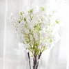 Fleurs décoratives 1 PCS Htmeing Fleurs De Cerisier Artificielles Avec Des Branches De Feuilles Faux Fleur De Mariage Maison Fête Bureau Décor Floral Art