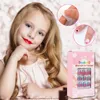 Falsche Nägel 120 Stücke Kinder Schöne Gefälschte Nagelspitzen Make-Up Maniküre Dekor Schönheit Werkzeuge DIY Spielzeug Für Kinder