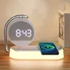 Nachtlichter 69HC 15W Wireless Charger LED Digital Wecker für Schlafzimmer Nachttischlampe Licht Geburtstagsgeschenk Kind Frauen Männer Erwachsene